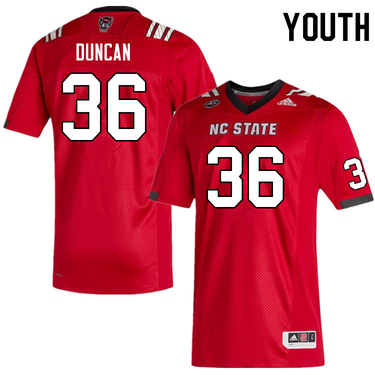 Youth #36 Samuel Duncan NC State Wolfpack College Football Jerseys Sale-Red